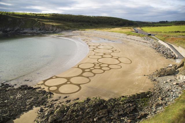 Beach Art by Sean Corcoran, Waterford, Ireland.